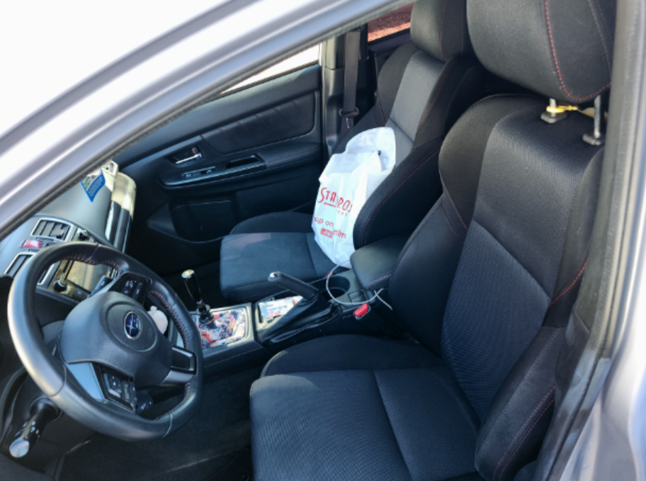 Raye vehicle inside front before detailing